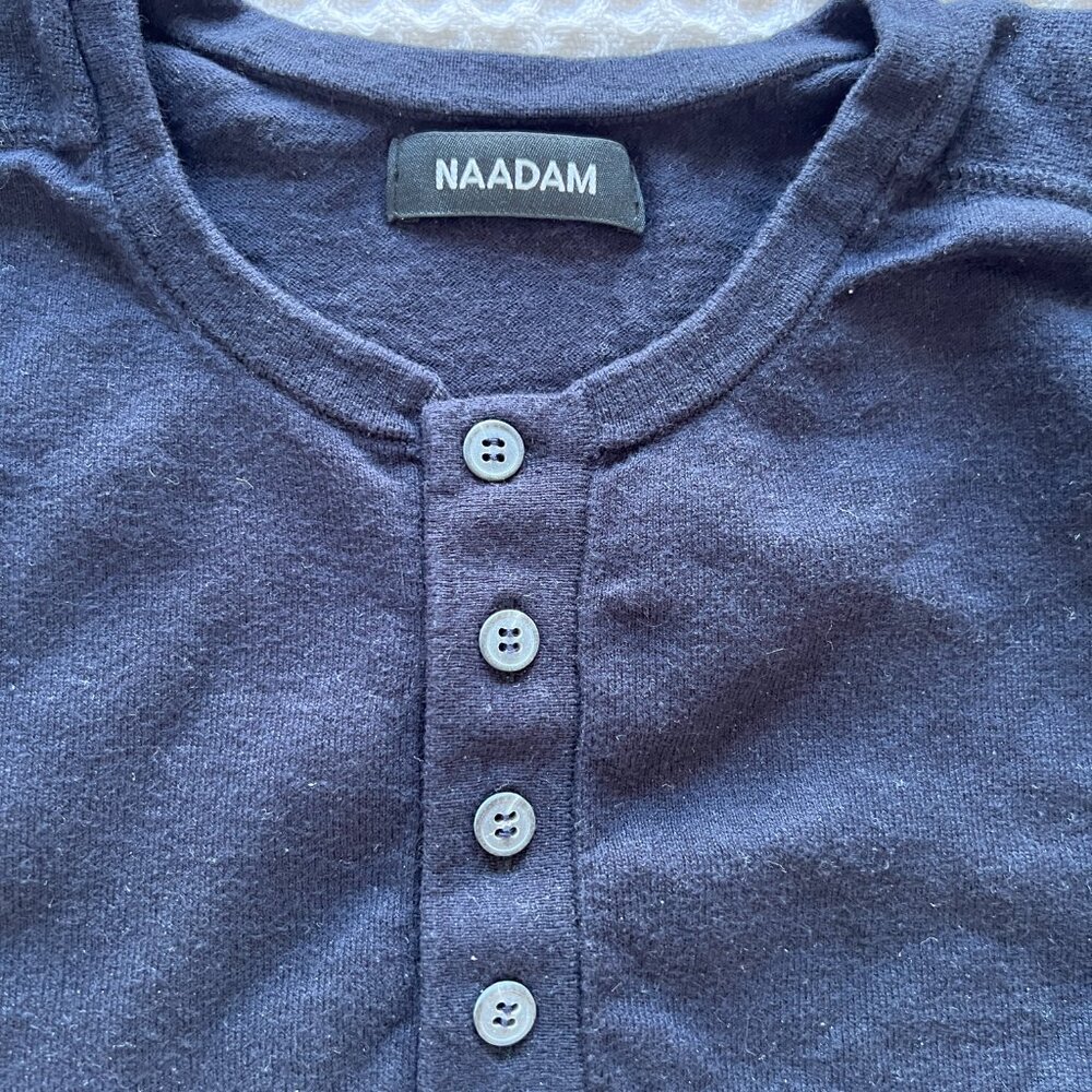 Men's Naadam Cotton Casmere Long Sleeve Henley - Picture 2 of 5